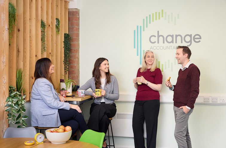 Change Accountants Four People Chatting 2