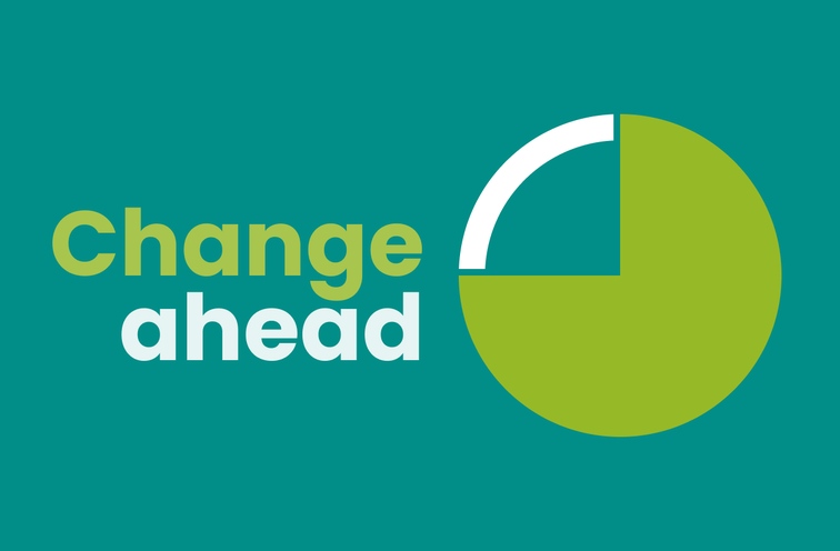 Change ahead with countdown graphic