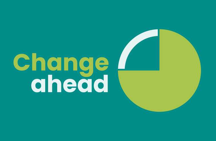 Change ahead with countdown graphic